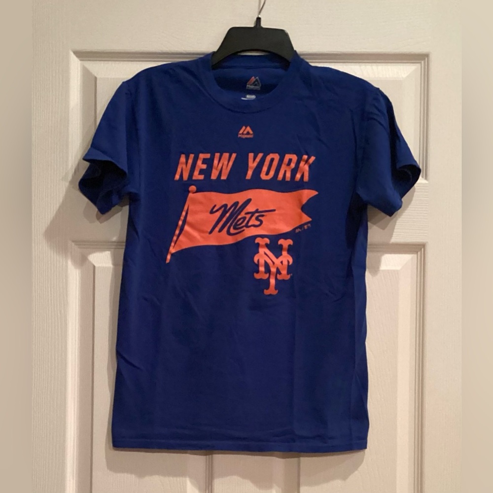 Men’s Majestic New York Mets Pennant T-Shirt. Size Small.